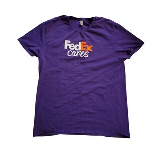FedEx Cares Purple Graphic Tee